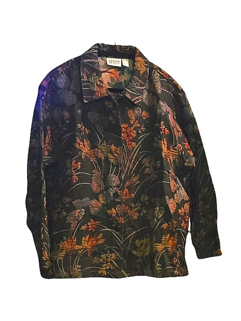 034 CHICO'S SIZE 3 LONG SLEEVE BLOUSE
